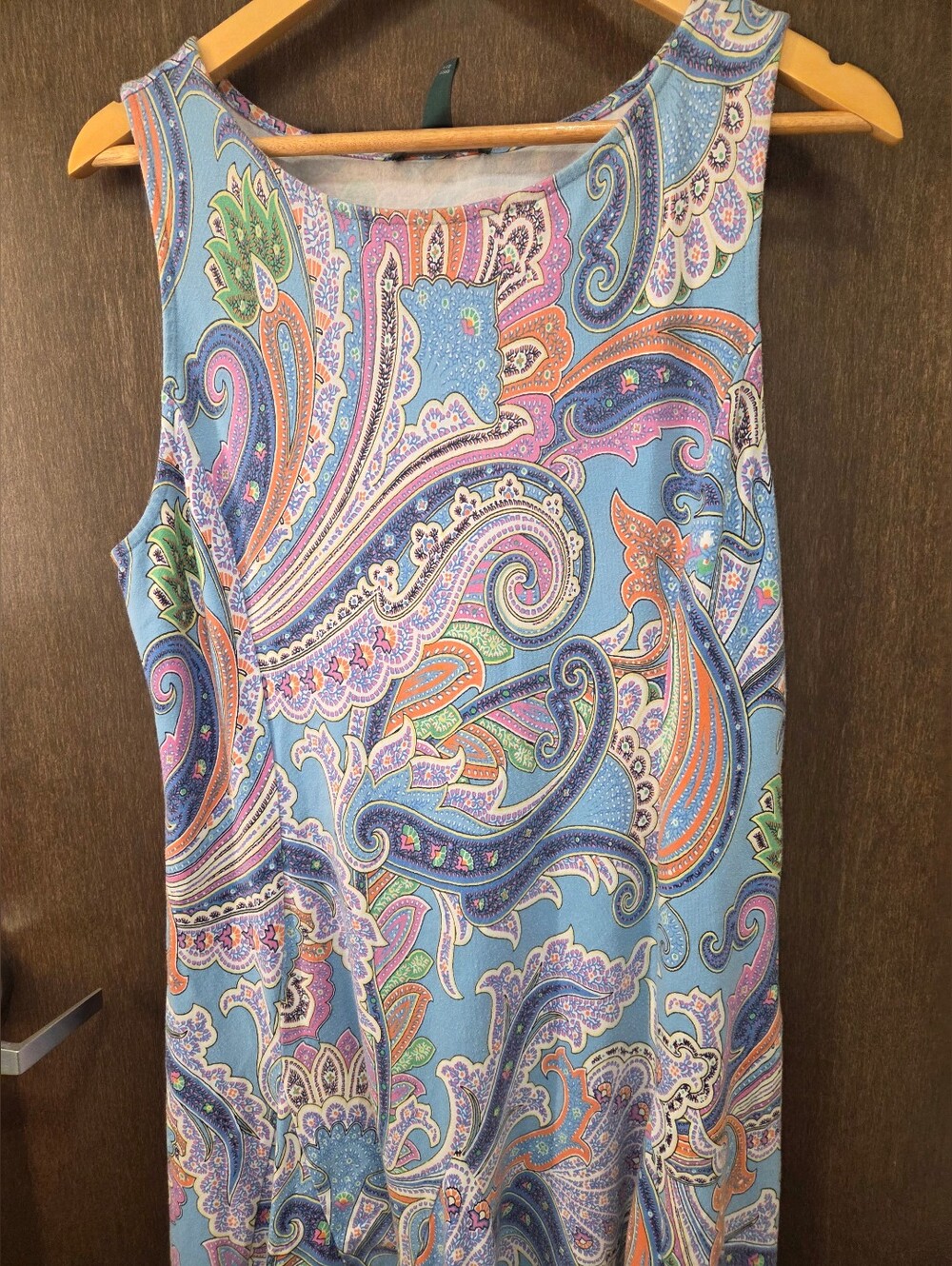 Ralph Lauren Blue Paisley Sleeveless Tank